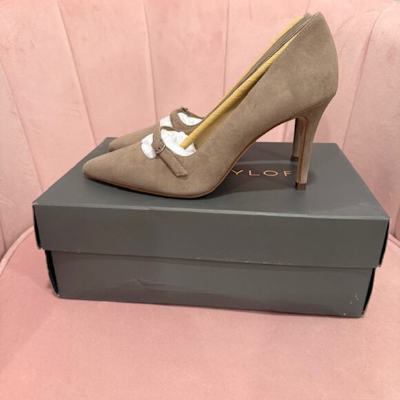 Ann Taylor Suede Mila Mini Buckle Pump - Picture 3 of 4